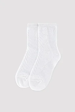 Calcetines infantiles calados blanco