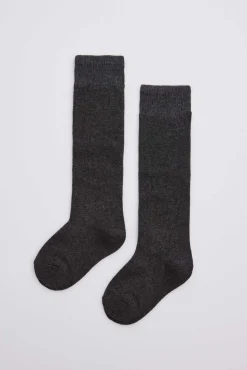 Calcetines infantiles largos algodón marengo
