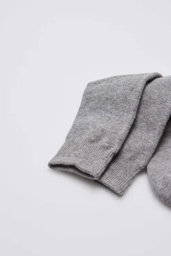 Calcetines infantiles largos algodón gris