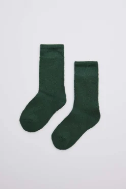 Calcetines infantiles térmicos verde botella