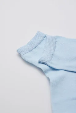 Calcetines perlé infantil celeste
