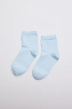 Calcetines perlé infantil celeste
