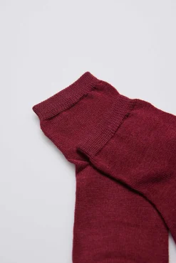 Calcetines perlé infantil granate