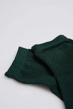 Calcetines perlé infantil verde botella