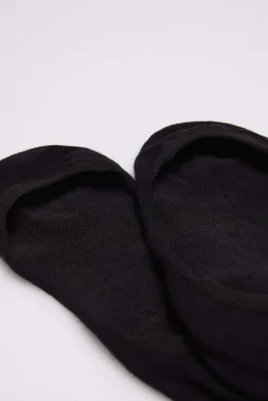 Calcetines pinkies invisibles algodón negro