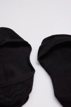 Calcetines pinky abiertos invisibles bambú negro
