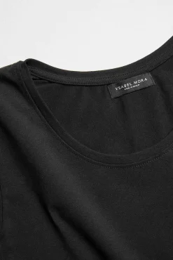 Camiseta interior manga larga algodón negro