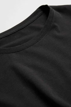 Camiseta interior manga larga algodón negro