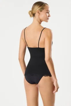 Camiseta interior tirantes bambú negro