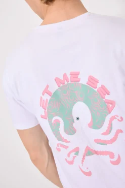 Camiseta manga corta básica Let me sea blanco