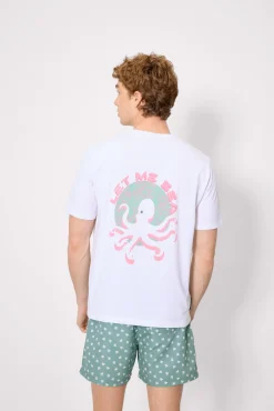 Camiseta manga corta básica Let me sea blanco