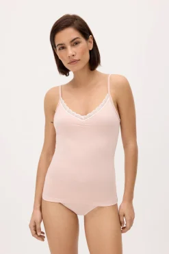 Camiseta tirantes interior algodón rosa