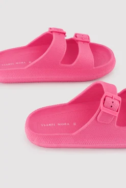 Chanclas de playa hebillas antideslizantes extra comfort rosa