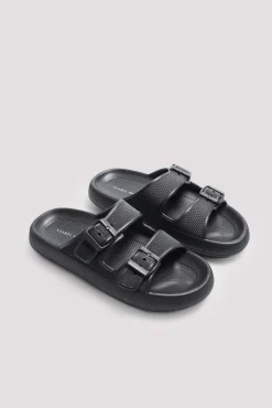 Chanclas de playa hebillas antideslizantes extra comfort negro