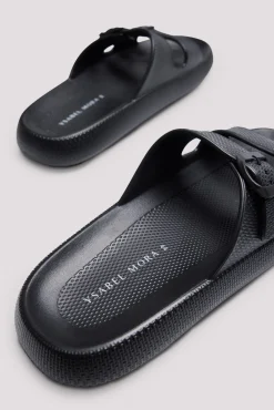 Chanclas hebillas negro