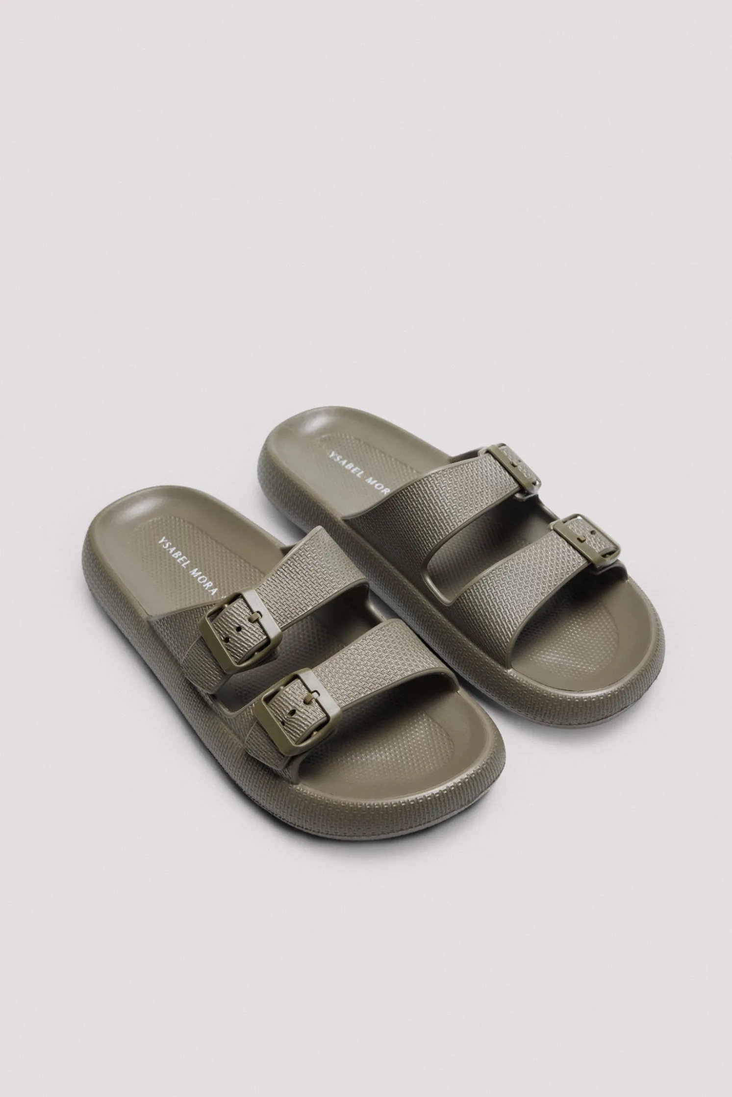 Chanclas hebillas verde caqui