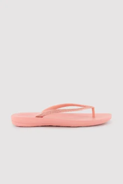 Chanclas tira brillante rosa