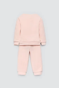 Conjunto bebé básico sudadera y jogger rosa