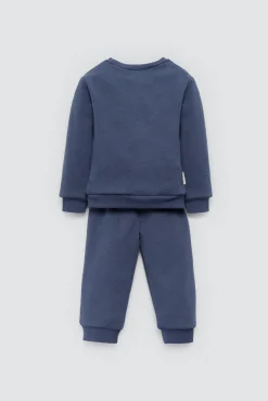 Conjunto bebé básico sudadera y jogger marino