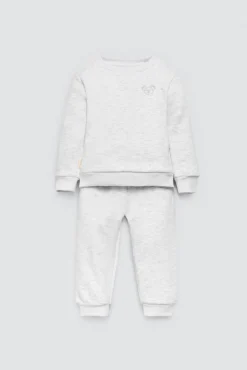 Conjunto bebé básico sudadera y jogger gris