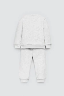 Conjunto bebé básico sudadera y jogger gris