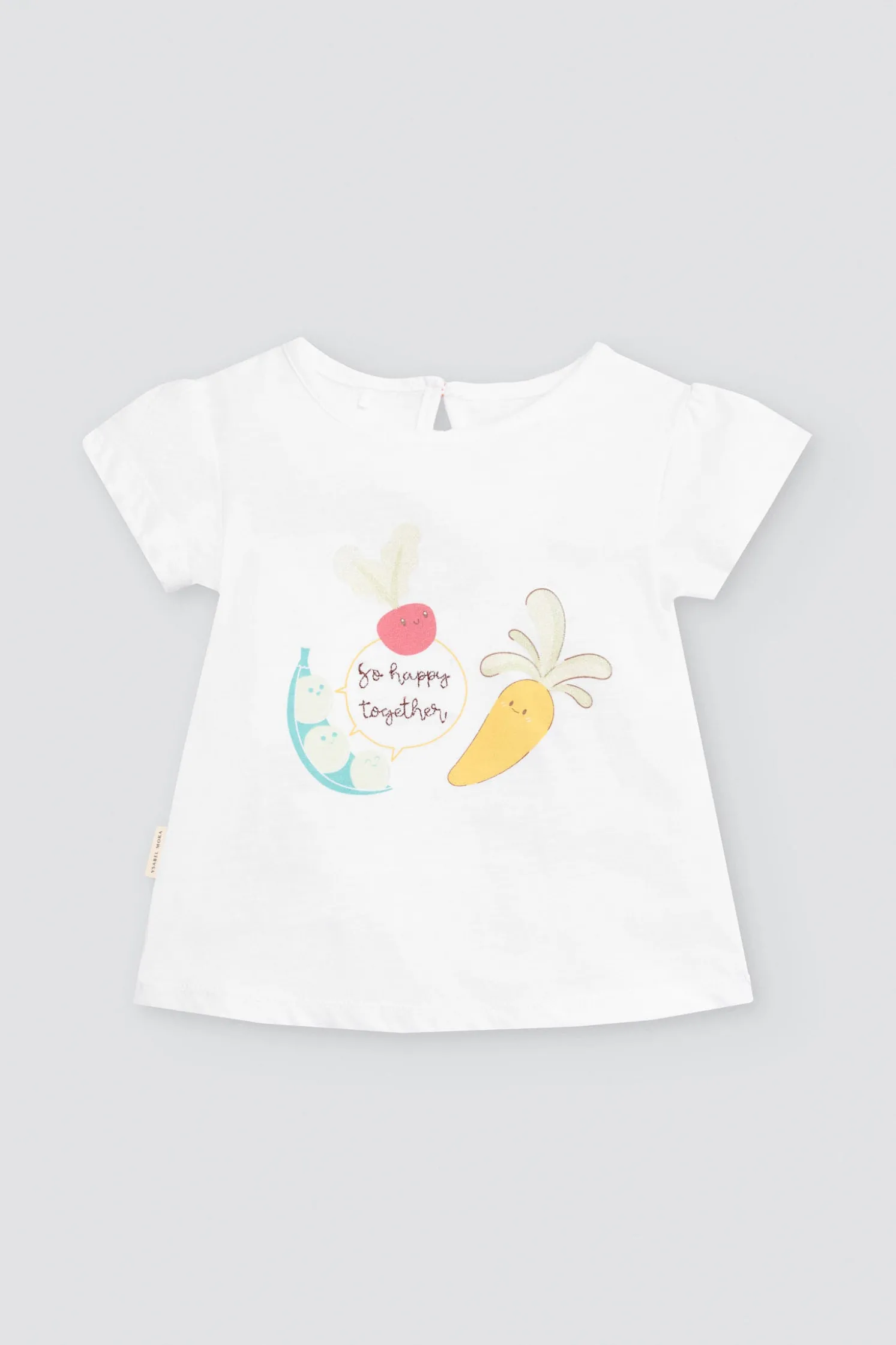 Conjunto bebé manga corta estampado verduras