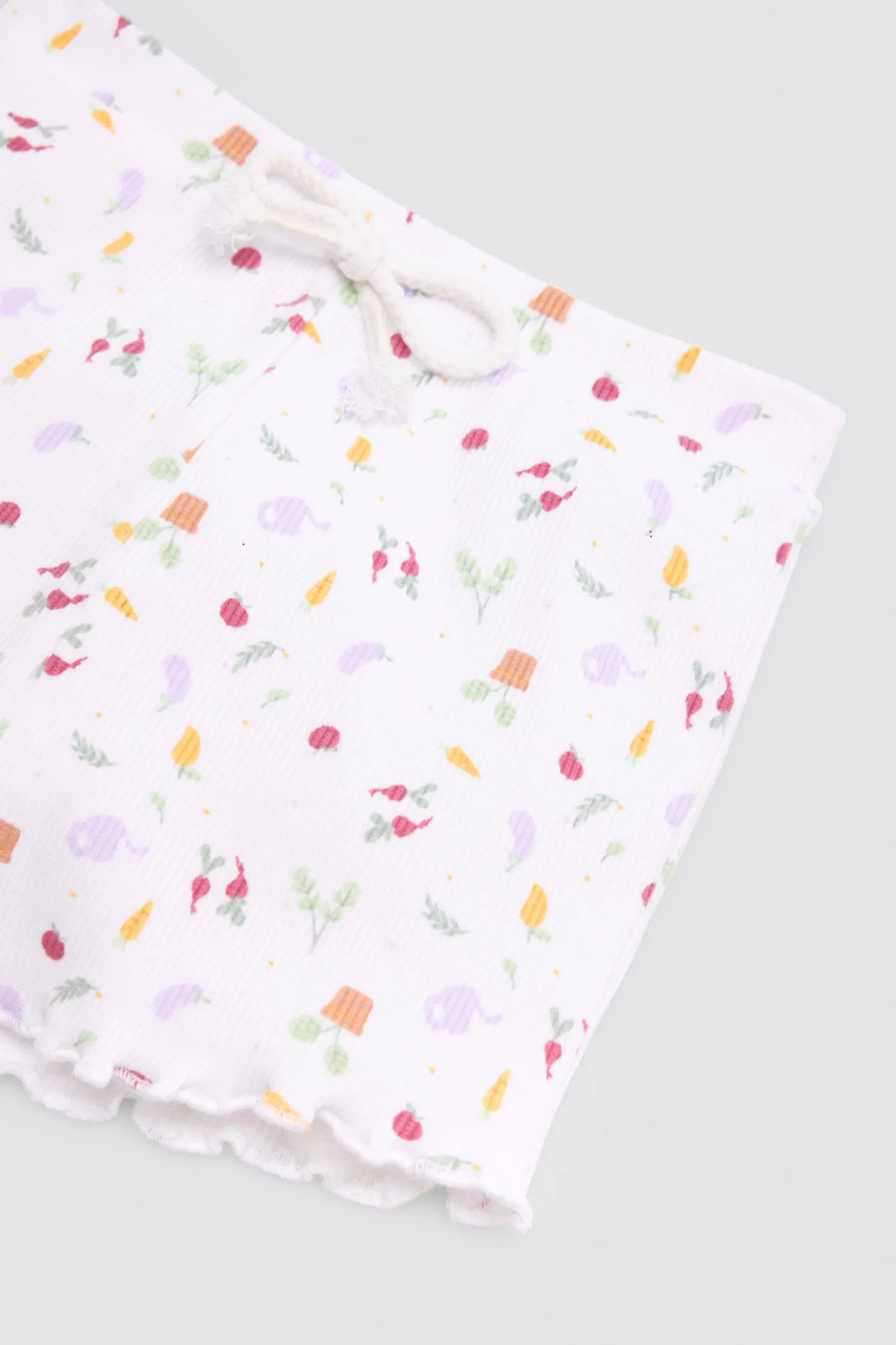 Conjunto bebé manga corta estampado verduras