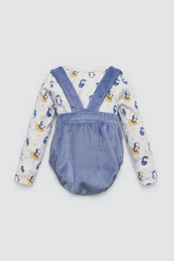 Conjunto bebé peto corto y camiseta manga larga Penguin Toy