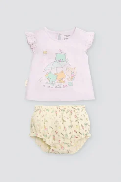 Conjunto bebé sin mangas estampado verano