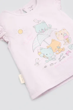 Conjunto bebé sin mangas estampado verano