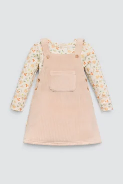 Conjunto bebé vestido peto y camiseta manga larga Autumn
