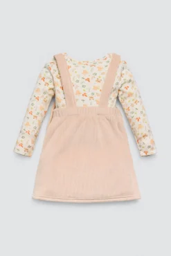 Conjunto bebé vestido peto y camiseta manga larga Autumn