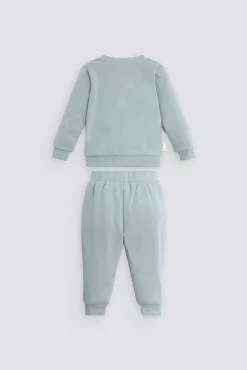 Conjunto chándal bebé manga larga ENJOY verde