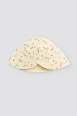Conjunto ranita bebé sin mangas y gorrito estampado veraniego