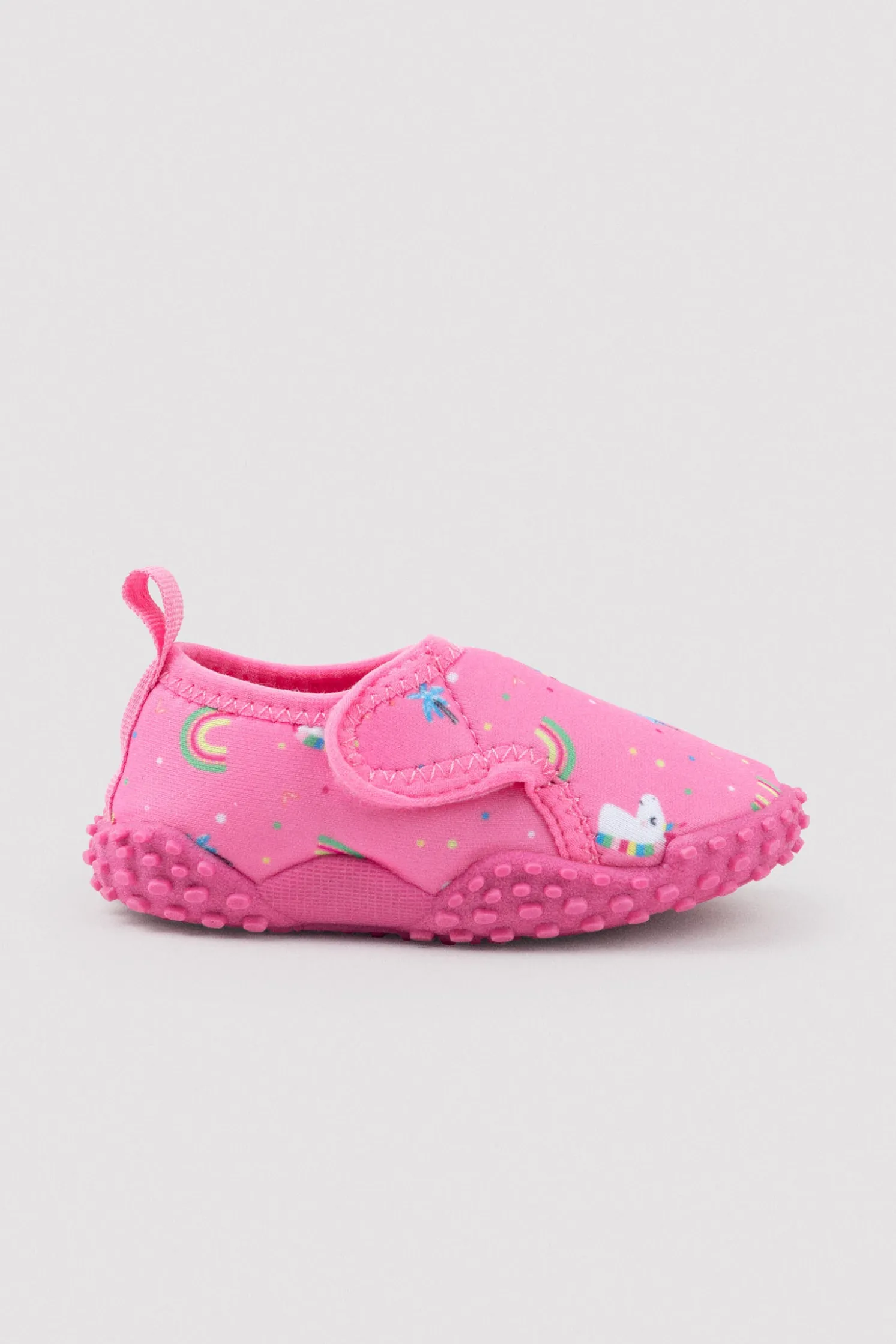 Escarpines infantiles estampado unicornios rosa
