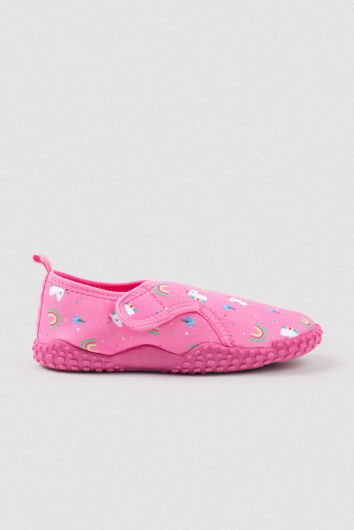 Escarpines infantiles estampado unicornios rosa