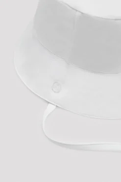 Gorro de playa bebé de algodón blanco ala ondulada