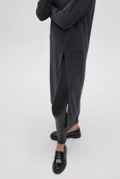Jersey maxi con abertura cálido marengo