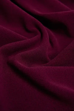 Jersey maxi con abertura cálido burdeos
