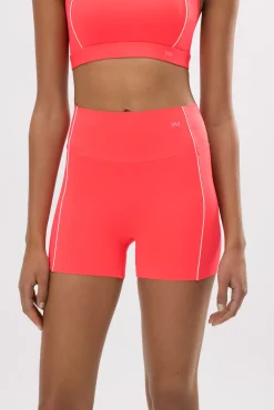 Leggings deportivos Compressive cortos efecto push-up coral