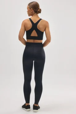 Leggings deportivos compressive largos vientre plano negro