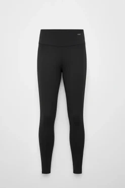 Leggings deportivos largos efecto push-up negros con franja en contraste