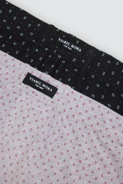 Pack 2 bóxers estampados motivos minimal