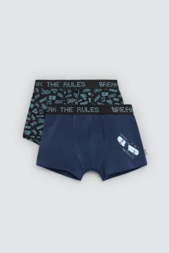 Pack 2 bóxers juveniles algodón estampados Skate