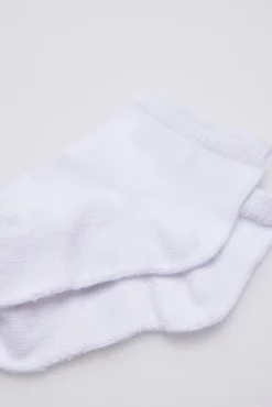 Pack 3 calcetines bebé básicos transpirables blanco