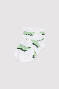 Pack 3 calcetines cortos bebé estampados cocodrilo