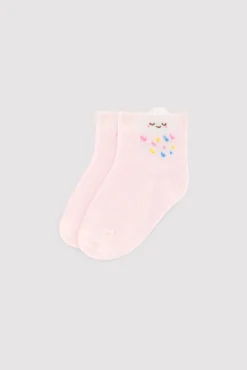 Pack 3 calcetines cortos bebé estampados unicornios y estrellas