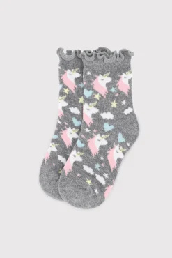 Pack 3 calcetines cortos infantiles detalle puño rizado estampados