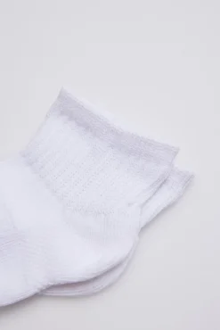 Pack 3 calcetines de bebé transpirables estilo sport blanco