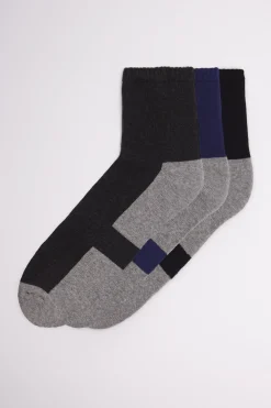 Pack 3 calcetines deportivos de rizo tonos oscuros